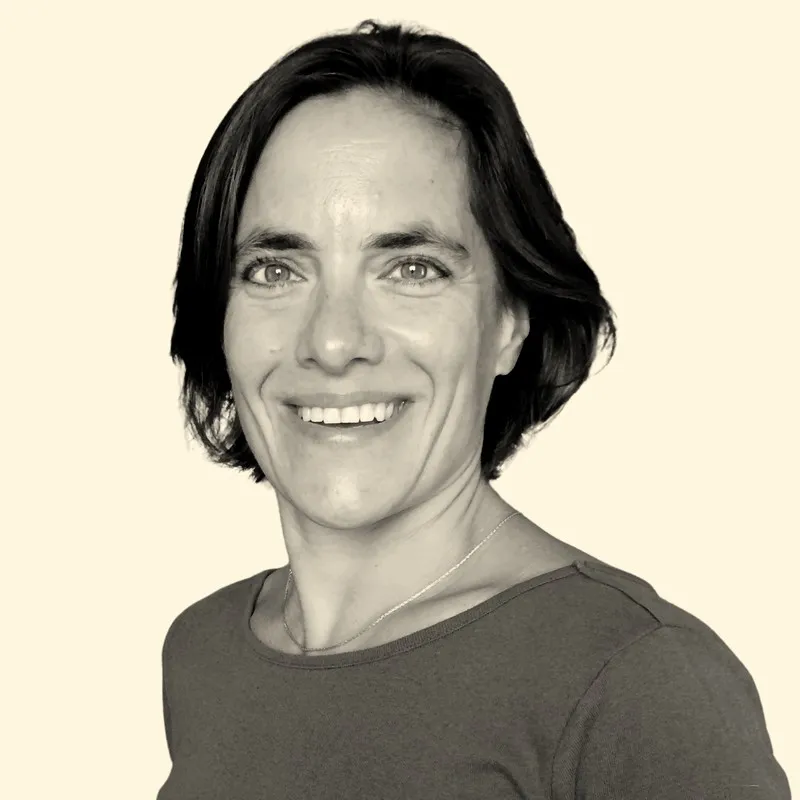 Emma Hardcastle, head and shoulders, smiling to camera.